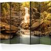 murando - Paravento da Interno Foresta 225x172 XXL 5 Pannelli - Stampa Unilaterale su Tela in TNT - Separe per Ufficio Ambienti Paraventi Decorazioni Moderno Soggiorno - Lago c-B-0141-z-c
