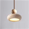 jqgxfc Piccola Lampada a Sospensione in travertino Giallo, lampadario a Sospensione sul Comodino in Stile Wabi-Sabi, plafoniere a LED Vintage per Sala da Pranzo, Bar, Cucina, 3000K - Luci Calde