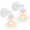 TOKIUS 2 Pezzi Lampada da Parete Interna Industriale Applique da parete E27 16cm