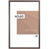 LUCA® Cornice per foto [dimensione] [Colore] Cornice in MDF ecologica con plexiglass infrangibile, gancio da appendere e supporto, marrone, 40 x 60 cm