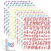 Zayookey 10 Fogli Adesivi Lettera Alfabeto Autoadesivi Impermeabile Vinile Numeri Lettere Segni Adesivi Letter Number Sticker per Cassetta Postale, Porta, Scrapbooking (Multicolore, 1 Pollice)