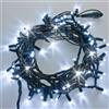 LuminalPark Catena 10 m, 120 maxiled Bianco Freddo, Cavo Verde, Effetto Flashing, prolungabile, luci Natalizie, Decorazione Natalizia, Catena Albero di Natale