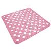 BM Tappetino Antiscivolo da Bagno per Doccia, con Ventose, Quadrato, Misura 50x50cm PVC, Effetto Palla Cerchio (Anguria)