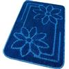 emmevi Tappeto Bagno Morbido Antiscivolo Assorbente Moderno Scendiletto Camera MOD.Moorea 6 50x80 Blu