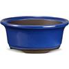 CERTRE - Vaso Bonsai Rotondo in Gres, Modello Rimini, Made in Italy, Colore Blu Elettrico (Smaltato) | Misure esterne 15x6 cm (Prodotto SEMIARTIGIANALE, ci possono essere VARIAZIONI di Colore)
