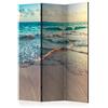 murando - Paravento da Interno Mare 135x172 cm 3 Pannelli - Stampa Unilaterale su Tela in TNT - Separe per Ufficio Ambienti Paraventi Decorazioni Moderno Soggiorno - Onde c-B-0358-z-b