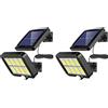 HUIBEI 2Pc 2000 Lumen 160 Parete Solare IP65 Impermeabile Wired Sensore di Movimento Luce di Sicurezza Regolabile