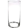 INNA-Glas Portacandela a Cilindro Sanya Air in Vetro, Trasparente, 60cm, Ø19cm - Portalumino - Vetro per Candele