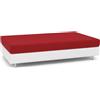 BIANCALUNA - Copriletto elastico Living Genius tinta unita Anti Macchia - Divano Letto Singolo da 90 a 200 cm Made in Italy - Rosso
