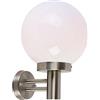 Qazqa sfera - Appliques Moderno - 1 luce - L 250 mm - Bianco - Moderno - Illuminazione esterna