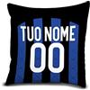 quickgadget Idea Arredo Casa Regalo Cuscino Sport Calcio personalizzato con nome e numero per tifoso Inter Interista