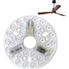 Genérico Sostituzione LED Ventilatore Soffitto 15W 3CCT Dimmerabile Kit Modernizzazione Funzione Memoria Alluminio Universale