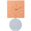 Arti & Mestieri Grace - Orologio a pendolo da Parete di Design 100% Made in Italy - in Ferro, 43,5 x 24 cm (Pesca e cenere)