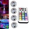 HFLWYWD Mini Luci LED Sommergibili con Telecomando, Piccole Candele da Tè Sottomarine IP67 Impermeabili, Luci Multicolor RGB Senza Fiamma a Batteria per Vaso, Piscina, Stagno, Auto, Luci LED per Interni (4
