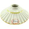 fd-bolletta arredamento e illuminazione Ricambio paralume, ceramica bianca, paralume lampadario, ricambio ceramica vintage,bordo giallo vf3 Misure:H 5,5cm,Ø piatto 19cm,Ø esterno imboccatura 5,5cm