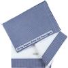 Coccole - Set 3pz Lenzuolo Lettino Asilo Bianco/Blu - Lenzuolo, Federa e Copribrandina Personalizzati - Personalizzabile Con Nome Asilo in Pelle Ovo