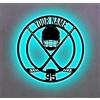 Ozinna Personalizzato Nome e Hockey Metallo Segno Lampada LED 16 Colori con Telecomando Decorazione d'Arte da Parete Regali di Natale per Feste di Compleanno Decorazioni per la casa,style 2