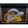 Zayeksole Rock & Roll Insegna al Neon per Decorazioni Murali, Luci al Neon A LED Bicolore con Oscuramento Tramite USB, per Studi Musicali, Feste, Bar E Discoteche,White Yellow,30x20cm