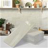 A.Monamour Adesivi per Piastrelle da Parete Adesivi per Mattonelle Autoadesivo Spessa Marmo Effetto 3D Impermeabile PVC Decorazione Murale per Cucina Bagno Lavanderia 10.16x20.32cm