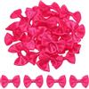 QUARKZMAN 100Pz Fiocchetti Rosa Scuro 3.8x2.5cm Fiocchi Nastro Raso per Creazioni Regalo Fiocco Piccoli per Decorazioni all'Ingrosso Mini Fiocchetti Natalizi