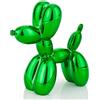 AMOIENSIS - Statuetta a forma di cane palloncino, finitura lucida, galvanizzato, 10,2 cm, piccolo soprammobile per la decorazione di scaffali e scrivanie, piccola decorazione versatile, verde