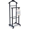 Tomaino - Servo Muto Da Camera AMBROGIO in Legno di Faggio - Appendiabiti Da Camera Multifunzionale Salvaspazio - Indossatore da Camera per Vestiti e Accessori - Nero