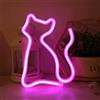 Colording Gatto Luci al neon Insegne luminose al neon LED Applique da parete al neon Batteria/USB artistica neon decorazione per Natale Matrimonio Party