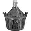 Home Damigiana con Cesto, Vetro/Plastica, Grigio, 25 litri