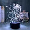 KJsdaADSA 3D Bleach Byakuya Kuchiki Lampada per arredamento camera da letto Luce notturna Regalo di compleanno freddo Acrilico Luce notturna a led Anime Bleach, 16 colori
