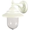 Dopa Dopastore Applique da Parete Attacco Lampadina E27 Design Cupola Lanterna Retrò in Alluminio IP44 Da Esterno (Bianco)