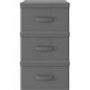 PALUPLUS 3 Scatole Maxi Portaoggetti Pieghevole di colore GRIGIO con coperchio, misura 40x50x25 cm, contenitore in tessuto salvaspazio con maniglia, organizer per Armadio -F-0,9