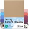 etérea Himmlische Qualität etérea Jersey lenzuolo con angoli 200x220-200x220cm Taupe Epaisseur 15-25 cm - 100% Cotone - Oekotex materasso Letto copripiumino - lenzuola 200x220cm - 200x220cm Marrone