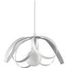 LEOLUX Fiocco - Lampadario Moderno a Sospensione per Soggiorno - Made in Italy - Attacco E27 - Design Minimal - Lampada per Cucina, Camera e Cameretta - Compatibile LED - Bianco e Grigio