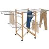 Mottiwood Stendibiancheria Pieghevole XXL, 4 Ali Laterali, Maxi Stendino Richiudibile e Salvaspazio, 25Kg Bucato, Stendi Biancheria Interno ed Esterno, 176 x 60 x 104 h cm, 4 Ruote Girevoli