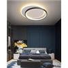 Kovalmax® Plafoniera led 36w luce bianca calda naturale lampada tonda da soffitto risparmio energetico design moderno - ideale per soggiorno cucina