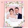 Social Crazy CORNICE WEDDING PERSONALIZZABILE CON NOMI E DATA - VARI MODELLI E COLORI - IN POLIONDA (plastica alveolare) CON STAMPA AD ALTA QUALITÁ (C)