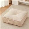LSFYYDS Cuscino rialzo extra spesso 15 cm, rotondo/quadrato 100% cotone per sedia, auto, ufficio, anziani e pazienti post-operatori, sedia a rotelle (Beige, 50 x 50 x 15 cm)