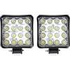 Yheonver 2 Pezzi 48W 6000k LED Spot Fascio di Quadrato luci Lampada Trattore SUV Camion 4WD 12V 24V
