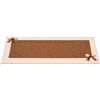 Corredocasa Runner Tavola 40x120 in Tessuto Effetto Juta con Balza e Fiocco, Made in Italy - Runner Tinta Unita Decorativo per Tavolo - Classico Rustico Country (Runner 40x120cm, Marrone)