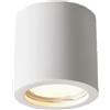VR VETRINEINRETE Vetrineinrete® Applique da soffitto in gesso verniciabile a forma di cilindro o cubo cona attacco per faretto Gu10 9x7 cm (Cilindro)