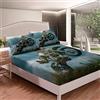 Loussiesd Set di biancheria da letto per bambini e ragazzi con motivo sportivo estremo, set di lenzuola con stampa motocross Racer, copripiumino per illustrazione motocicletta, per letto matrimoniale, 3 pezzi