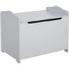 HOMCOM Cassapanca Portagiochi in Legno per Cameretta 60x40x48cm Grigio