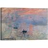 LuxHomeDecor Claude Monet Impression au Soleil Levant Sole nascente 70x50 cm Quadro Stampa su Tela con Telaio in Legno