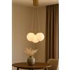 TEKHOME Lampadario a Sospensione Moderno 3 Luci G9 in Metallo e Vetro Opalino, Stile Elegante per Soggiorno e Sala da Pranzo - LP-84-3