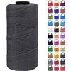 LEREATI Cordino per Borse Uncinetto Filo Macrame 1.5mm x 200m Macrame Corda Macramè Filo Colorata, Cordoncino per Borse a Uncinetto, Fai da Te, Arazzo da Parete (Grigio scuro)