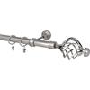 HDTL Kit Bastone per Tende in metallo 25mm Acciaio Inox Montaggio a Muro 200 cm Navona