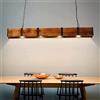 FanXus Lampada da tavolo da biliardo in legno, lampadario da fattoria per isola cucina, illuminazione a sospensione a LED in stile loft industriale e 4 luci in metallo per tavolo da biliardo da