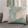 PETTI Artigiani Italiani - Coppia di Federe Cuscino 45x45 cm in Microfibra, Cuscini Arredo Camera da Letto, Divano, Salotto, Set 2 Fodere Copricuscino, Federa Tropical Celeste O, 100% Made in Italy