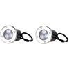 AntDau71® - 2 pezzi Faretto a led segnapasso calpestabile da esterno viali sentieri giardino pavimento IP65 da incasso a terra luce fredda 6500k - 220V (3 watt (10 x 8,5 cm))