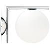 FLOS IC Lights Ceiling/Wall 1 Lampada 20 cm da parete/soffitto a luce diffusa in vetro opalino bianco e ottone cromo